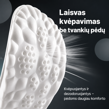 Sportiniai vidpadžiai su amortizacija – patogumui, bėgimui ir kasdieniam avėjimui