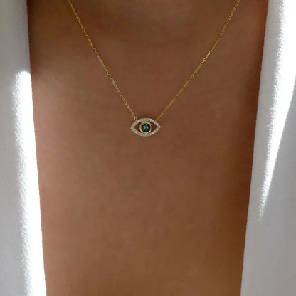 Turkiško stiliaus „Evil Eye“ kaklo grandinėlė moterims – elegantiškas apsaugos simbolis kasdienai