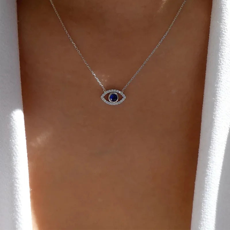 Turkiško stiliaus „Evil Eye“ kaklo grandinėlė moterims – elegantiškas apsaugos simbolis kasdienai