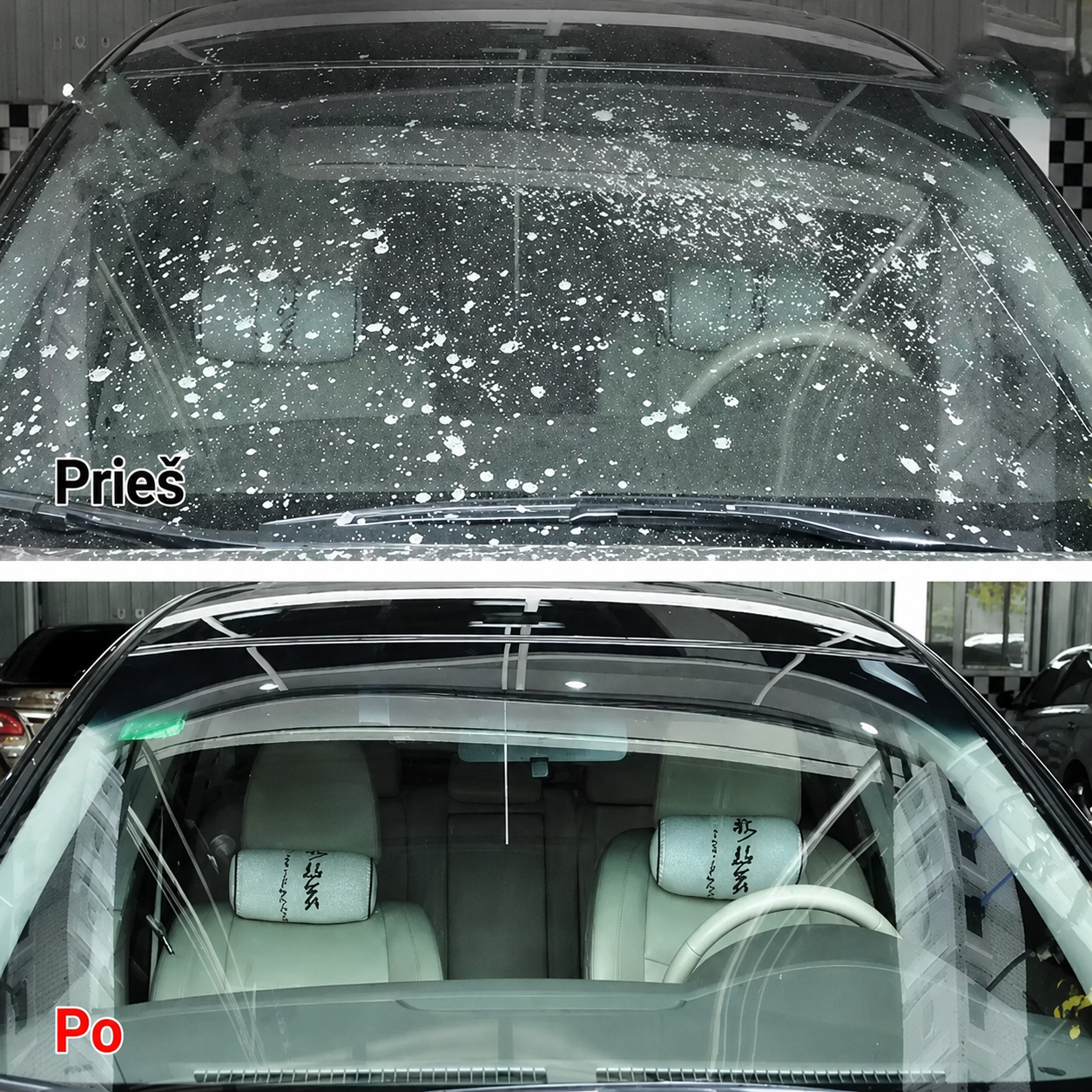 Automobilio stiklų plovimo tabletės