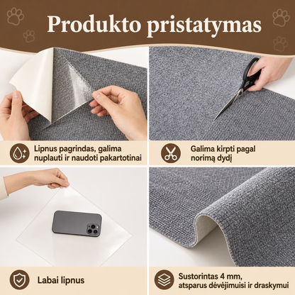 Klijuojamas Draskymo Kilimėlis Katei - nuotrauka 3