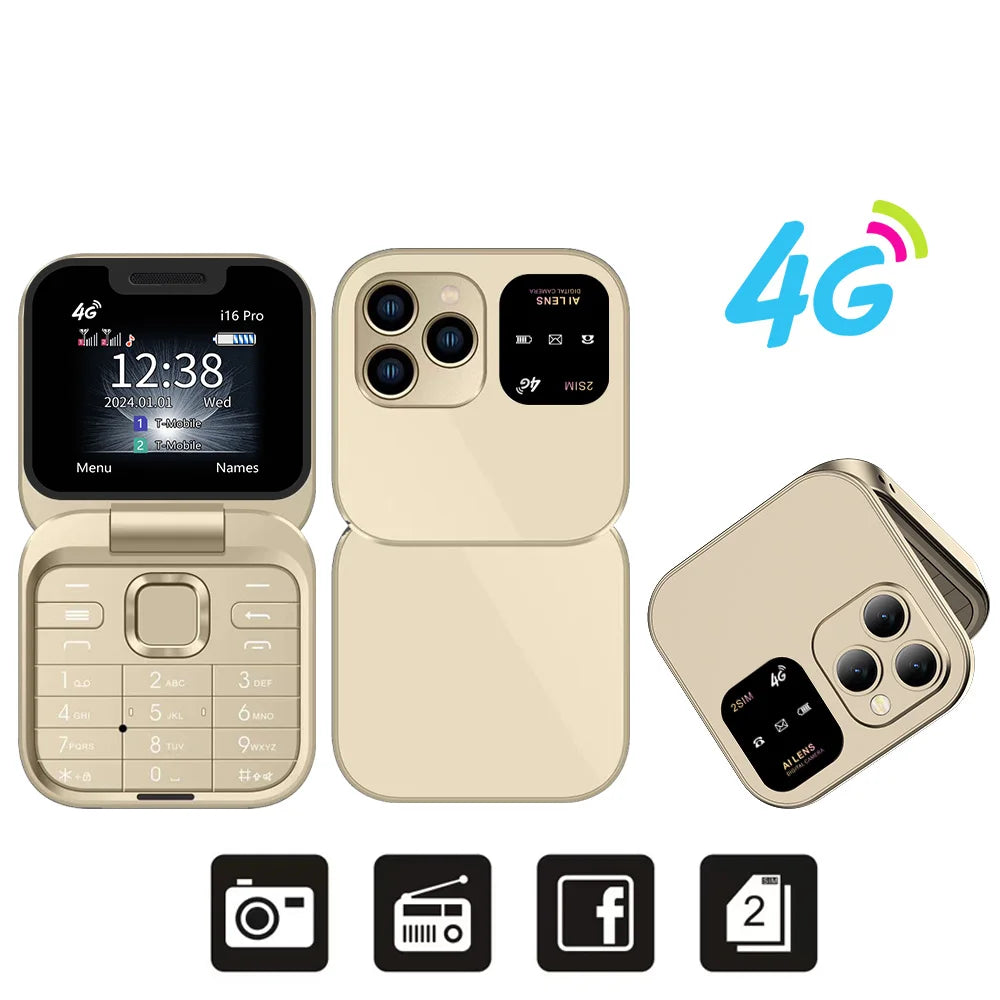 Mini sulankstomas telefonas su 4G LTE - nuotrauka 2