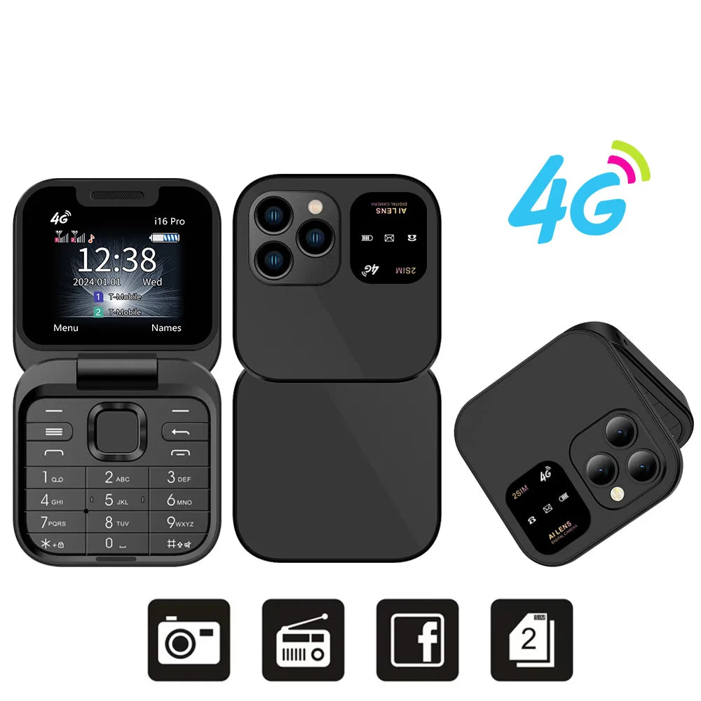 Mini sulankstomas telefonas su 4G LTE - nuotrauka 3