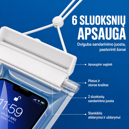 Neperšlampamas Telefono Dėklas - nuotrauka 2